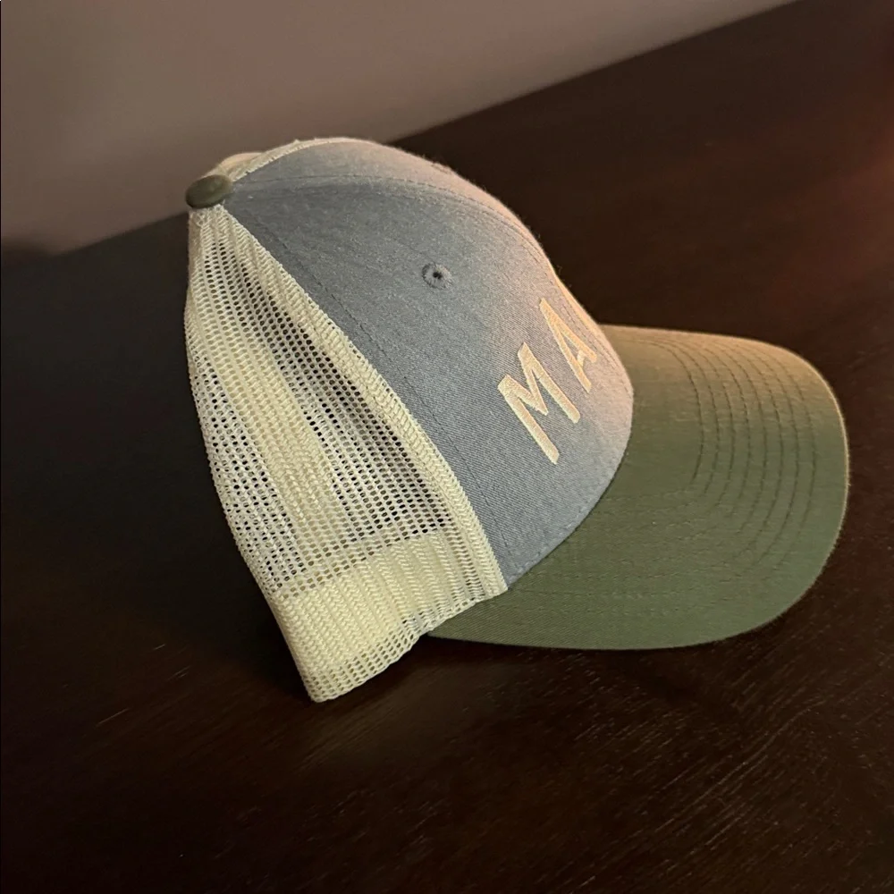 Blue and Green 'MAMA' Trucker Hat